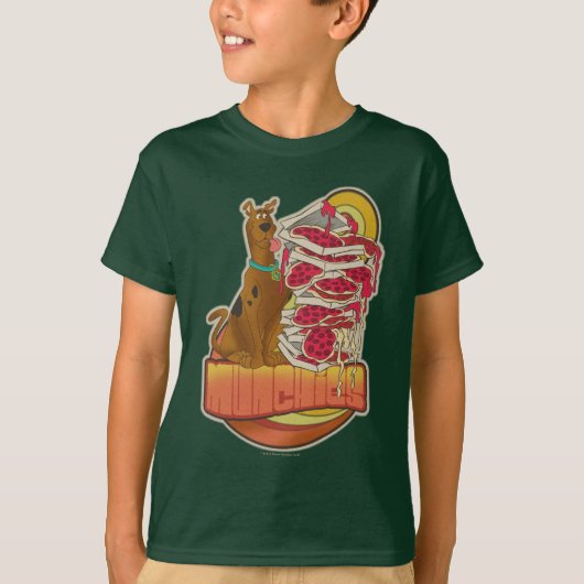 Scooby-Doo | Tegel van Pizza "Munchies" Grafisch T-shirt (Voorkant)