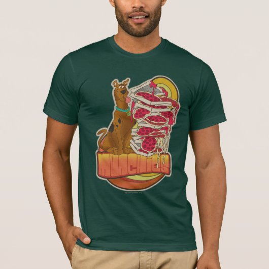 Scooby-Doo | Tegel van Pizza "Munchies" Grafisch T-shirt (Voorkant)