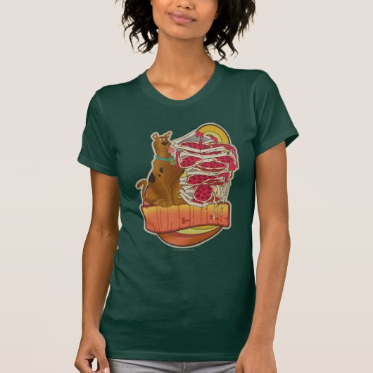 Scooby-Doo | Tegel van Pizza "Munchies" Grafisch T-shirt (Voorkant)