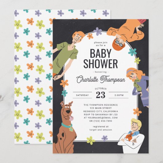 Scooby-Doo-tekens | Groovy Baby shower Kaart (Voorkant / Achterkant)