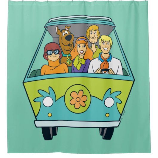Scooby-Doo & The Gang Mystery Machine Douchegordijn (Voorkant)