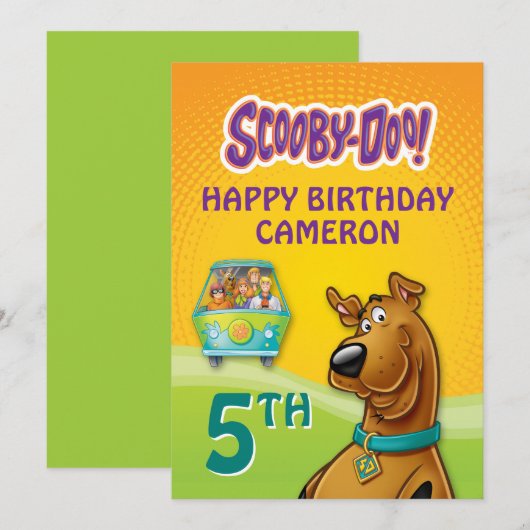 Scooby-Doo & The Gang Mystery Machine Kaart (Voorkant / Achterkant)