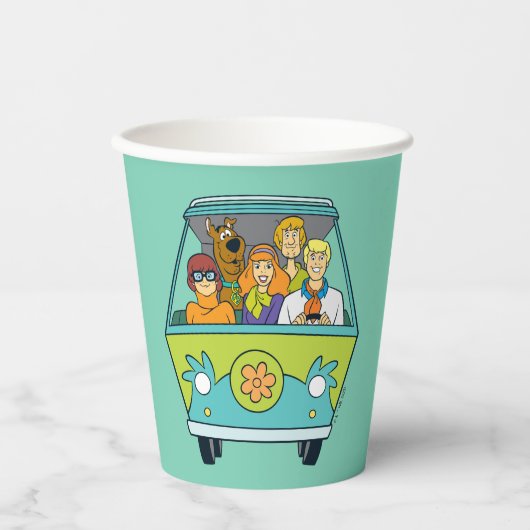 Scooby-Doo & The Gang Mystery Machine Papieren Bekers (Voorkant)