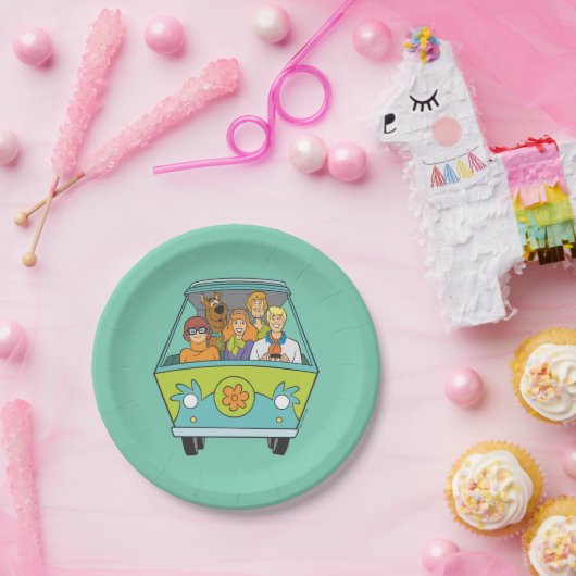 Scooby-Doo & The Gang Mystery Machine Papieren Bordje (Feest)