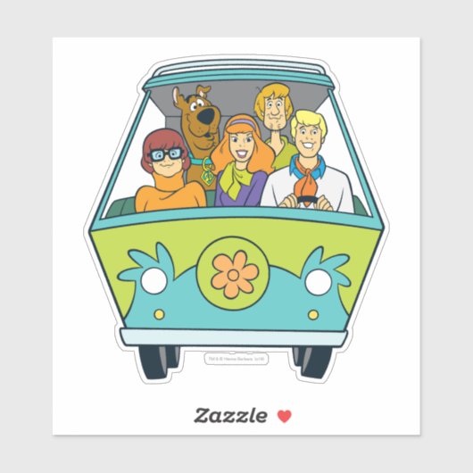 Scooby-Doo & The Gang Mystery Machine Sticker (Vel)