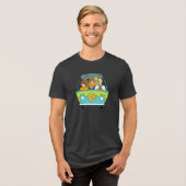 Scooby-Doo & The Gang Mystery Machine Tri-Blend Shirt (Voorkant volledig)
