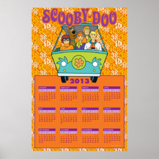 Scooby-Doo The Mystery Machine 2013 Agenda Poster