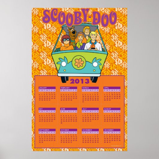 Scooby-Doo The Mystery Machine 2013 Agenda Poster (Voorkant)