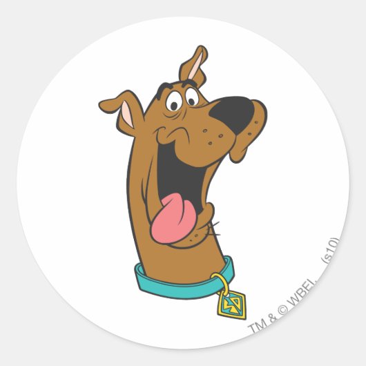 Scooby-Doo Tongue uit Ronde Sticker (Voorkant)