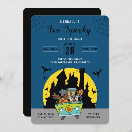 Scooby-Doo | Twee Spooky Halloween Verjaardag Kaart (Voorkant / Achterkant)