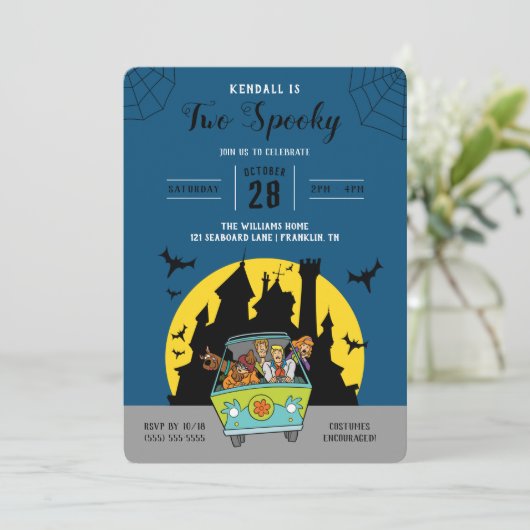 Scooby-Doo | Twee Spooky Halloween Verjaardag Kaart (Staand voorkant)