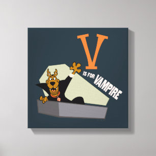 Scooby-Doo   V is voor Vampire Canvas Afdruk