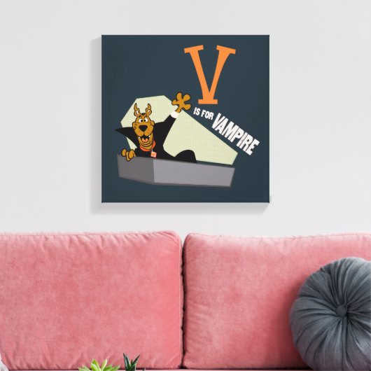 Scooby-Doo | V is voor Vampire Canvas Afdruk (Insitu (Woonkamer))
