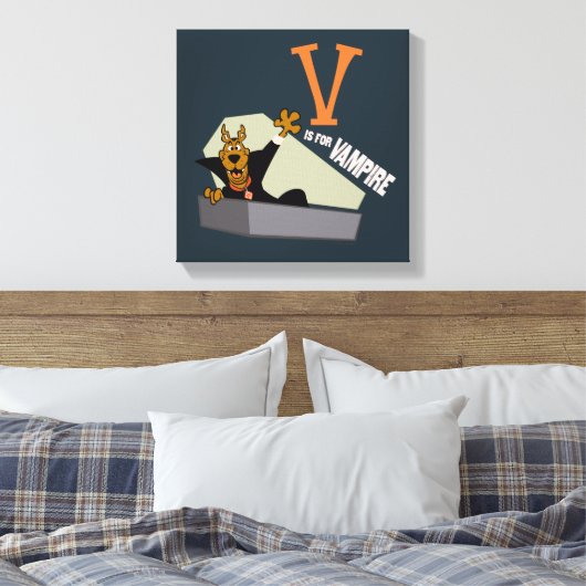 Scooby-Doo | V is voor Vampire Canvas Afdruk (Insitu (Slaapkamer))