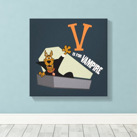 Scooby-Doo | V is voor Vampire Canvas Afdruk (Insitu (Houten vloer))