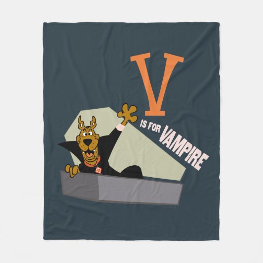 Scooby-Doo | V is voor Vampire Fleece Deken (Voorkant)