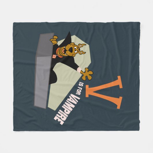 Scooby-Doo | V is voor Vampire Fleece Deken (Voorkant (Horizontaal))