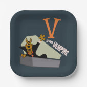 Scooby-Doo | V is voor Vampire Papieren Bordje (Voorkant)