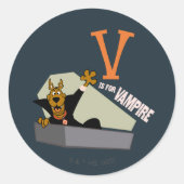 Scooby-Doo | V is voor Vampire Ronde Sticker (Voorkant)