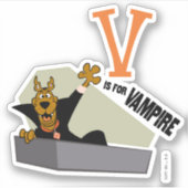Scooby-Doo | V is voor Vampire Sticker (Voorkant)