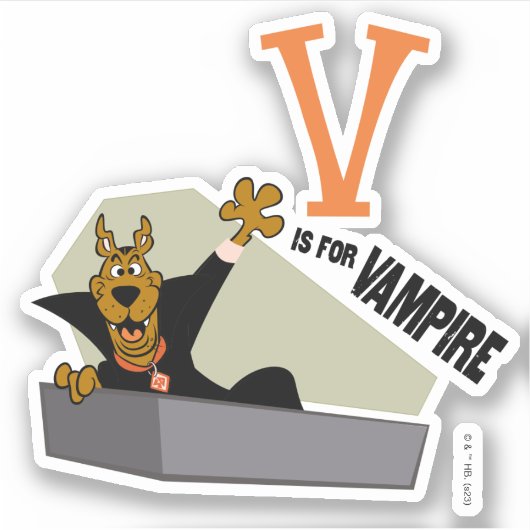 Scooby-Doo | V is voor Vampire Sticker (Voorkant)