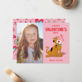 Scooby-Doo - Valentijn vasthoudend Notitiekaartje (Voorkant / Achterkant in situ)