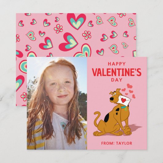 Scooby-Doo - Valentijn vasthoudend Notitiekaartje (Voorkant / Achterkant)