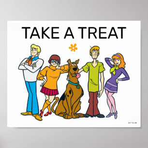 Scooby-Doo Verjaardag Neem een traktatie teken Poster