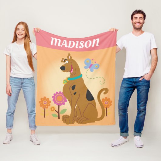 Scooby-doo volgend op vlinder fleece deken (In situ)