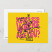 Scooby-Doo waar ben je Punk gitaarriff Briefkaart (Voorkant / Achterkant)