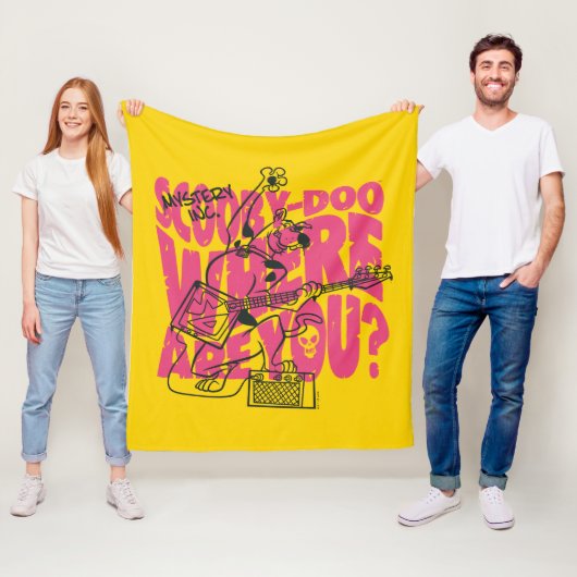 Scooby-Doo waar ben je Punk gitaarriff Fleece Deken (In situ)