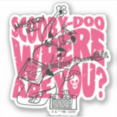 Scooby-Doo waar ben je Punk gitaarriff Sticker (Voorkant)