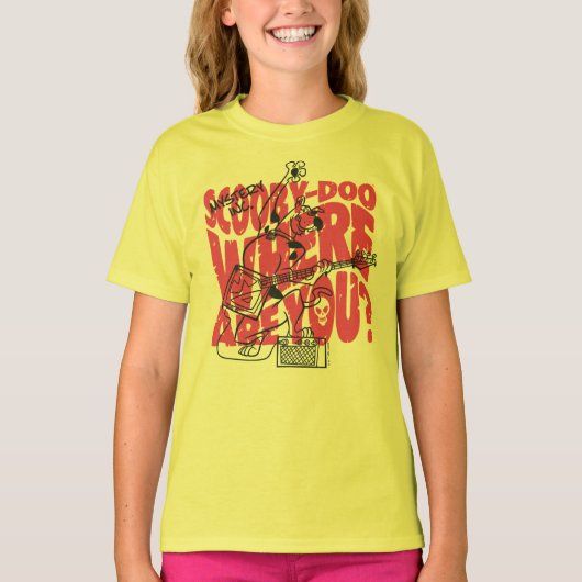 Scooby-Doo waar ben je Punk gitaarriff T-shirt (Voorkant)
