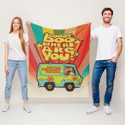 Scooby-Doo | "Waar ben je?" Retro Cartoon Van Fleece Deken (In situ)
