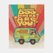 Scooby-Doo | "Waar ben je?" Retro Cartoon Van Fleece Deken (Voorkant)