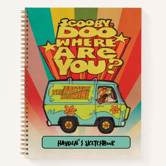 Scooby-Doo "Waar ben je?" Retro Van Sketch Notitieboek (Voorkant)