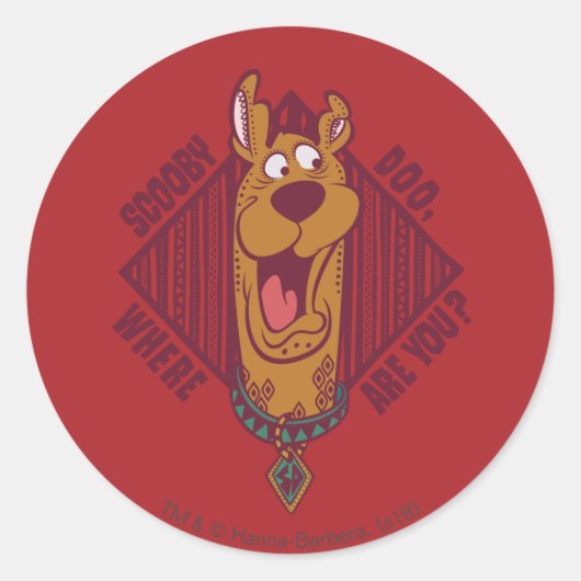 Scooby-Doo waar je stammenafbeelding bent Ronde Sticker (Voorkant)