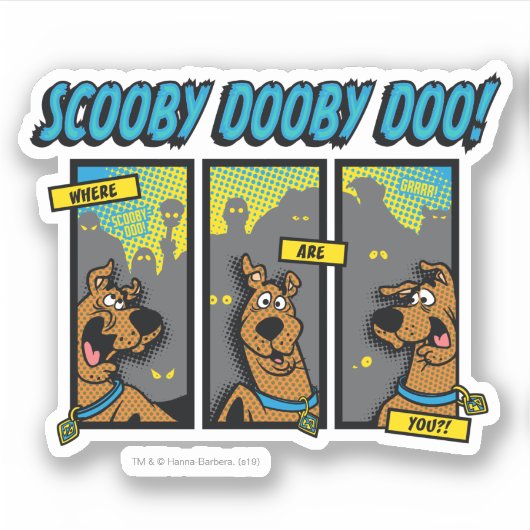 Scooby-Doo waar zijn jullie komische panelen? Sticker (Voorkant)