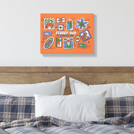 Scooby-Doo Wall of Halloween Picture Frames Canvas Afdruk (Insitu (Slaapkamer))