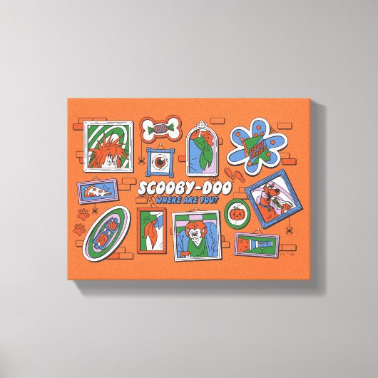 Scooby-Doo Wall of Halloween Picture Frames Canvas Afdruk (Voorkant)