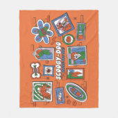 Scooby-Doo Wall of Halloween Picture Frames Fleece Deken (Voorkant)