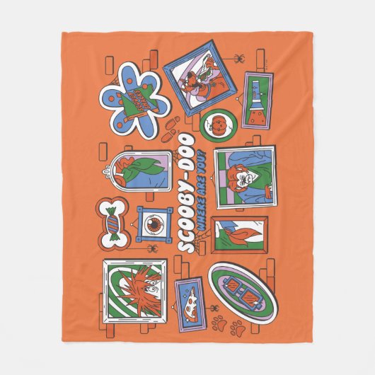 Scooby-Doo Wall of Halloween Picture Frames Fleece Deken (Voorkant)