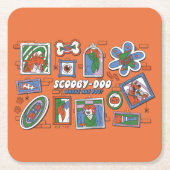 Scooby-Doo Wall of Halloween Picture Frames Kartonnen Onderzetters (Voorkant)