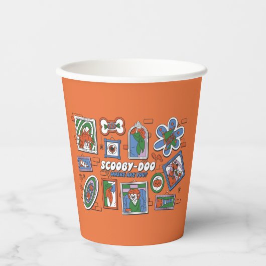 Scooby-Doo Wall of Halloween Picture Frames Papieren Bekers (Voorkant)