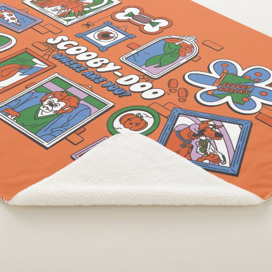 Scooby-Doo Wall of Halloween Picture Frames Sherpa Deken (3/4)