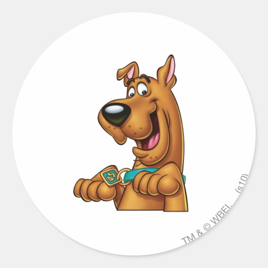 Scooby-Doo werkt omhoog Ronde Sticker (Voorkant)