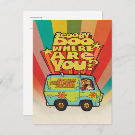 Scooby-Doo | "Where Are You" Retro Cartoon Van Briefkaart (Voorkant / Achterkant)