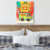 Scooby-Doo | "Where Are You" Retro Cartoon Van Canvas Afdruk (Insitu (Slaapkamer))
