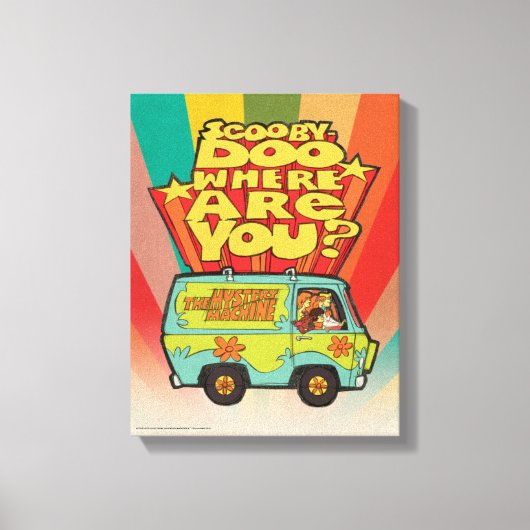Scooby-Doo | "Where Are You" Retro Cartoon Van Canvas Afdruk (Voorkant)