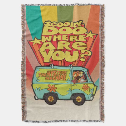Scooby-Doo | "Where Are You" Retro Cartoon Van Deken (Voorkant Verticaal)